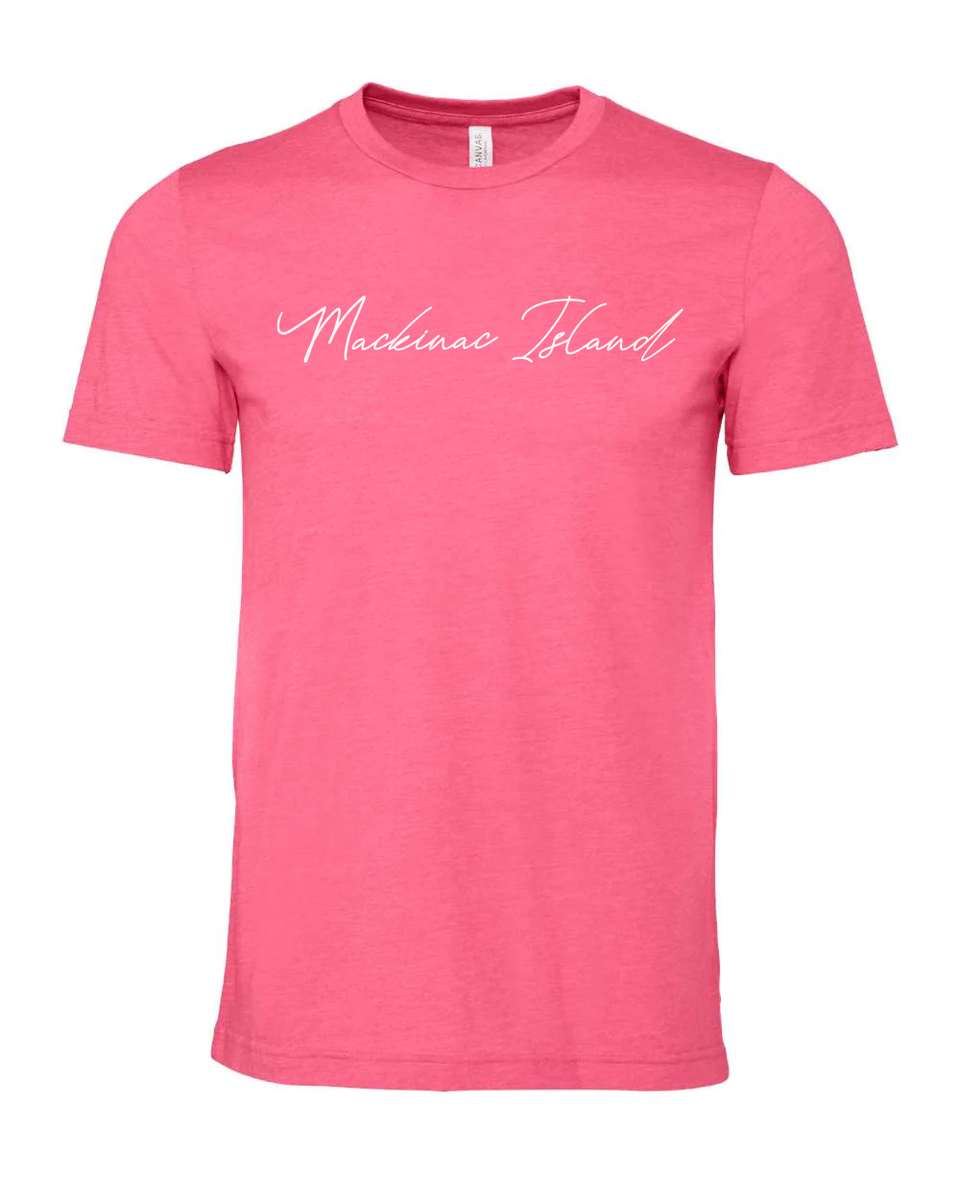 Mackinac Island Script Short Sleeve T-Shirt – Threads of Mackinac